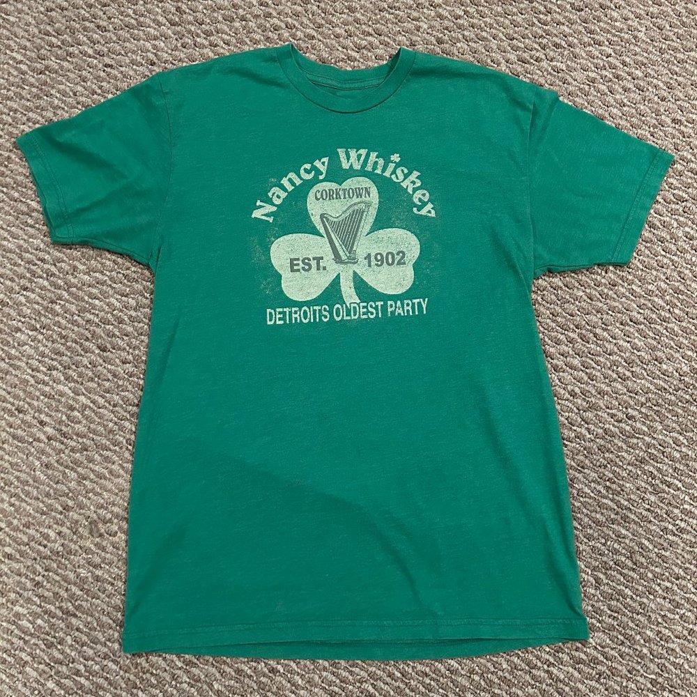 Dive Bar Shirt Club T-Shirt - Green Men's Large - Nancy Whiskey - Detroit, MI